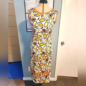 White, Orange, Yellow Dress